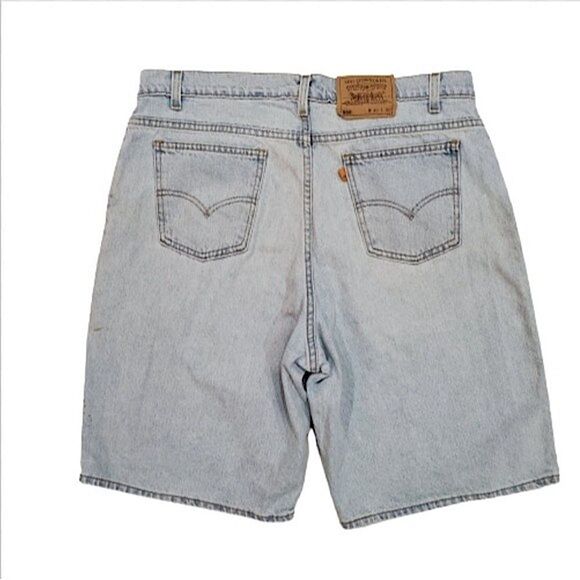 Levi's Vintage Orange Tab 560 Light Wash Jean Shorts Size 40 - Picture 3 of 12